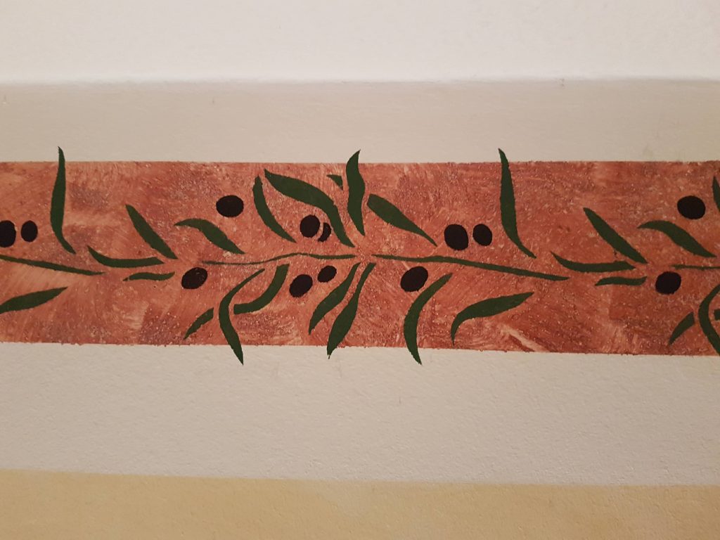 Bordüre mit Oliven und Pflanzenblättern - Malermeister A. Plank München